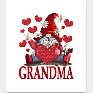 Gnome Grandma Valentine Posters and Art